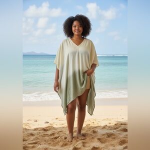 One size ombré tunic coverup